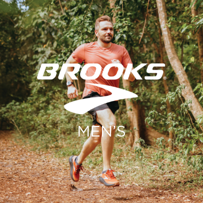 Man running on trail