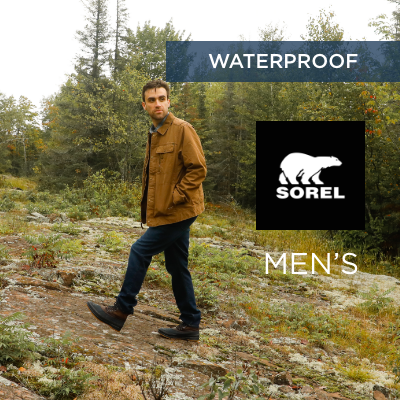 Man walking in forest