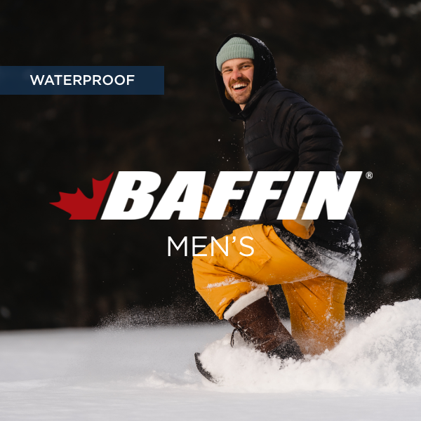 Man running through snow