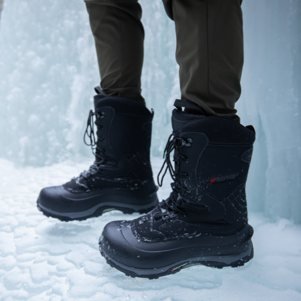 Man standing on ice
