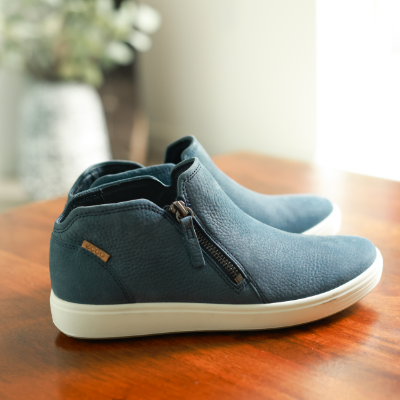 Shoes sitting on table