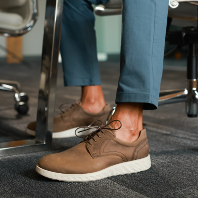 Man sitting in office chair