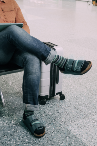 Man sitting in airport