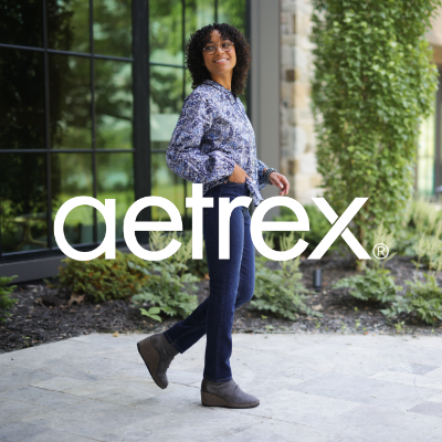 Woman standing on back patio