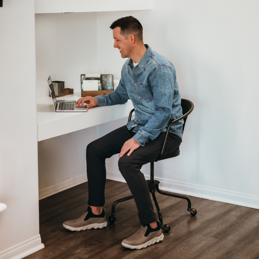 Man sitting at desk working