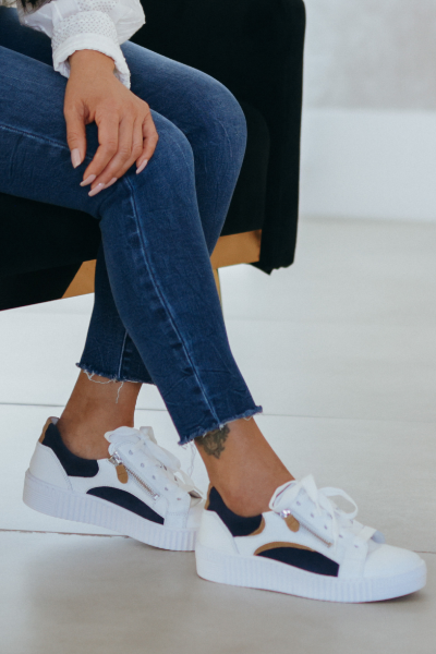 Woman resting feet in chair