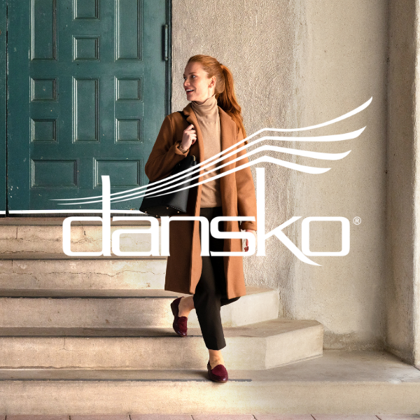 Woman standing on steps