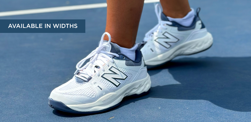 Woman stepping on pickleball court