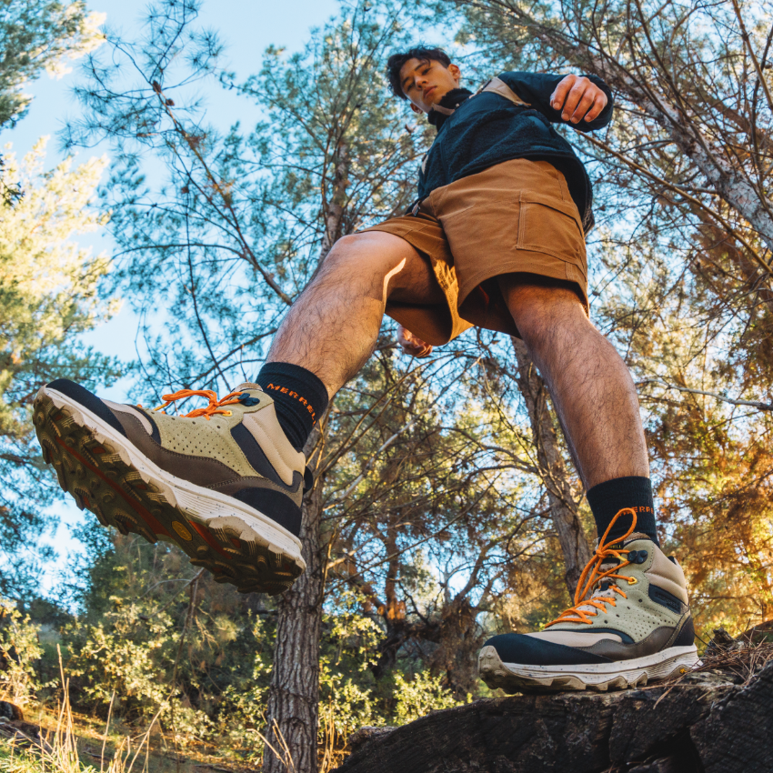 Man walking on pathway