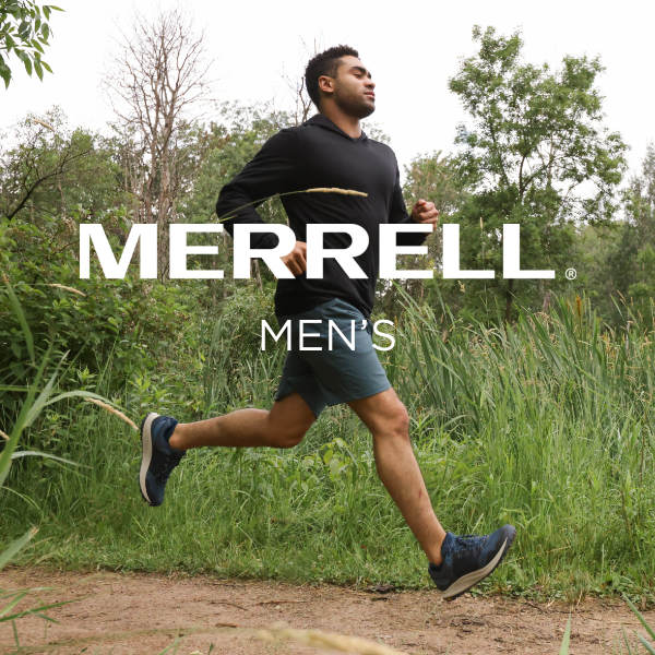 Man running on nature path