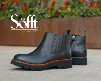 Sofft Paige boots sitting on concretet
