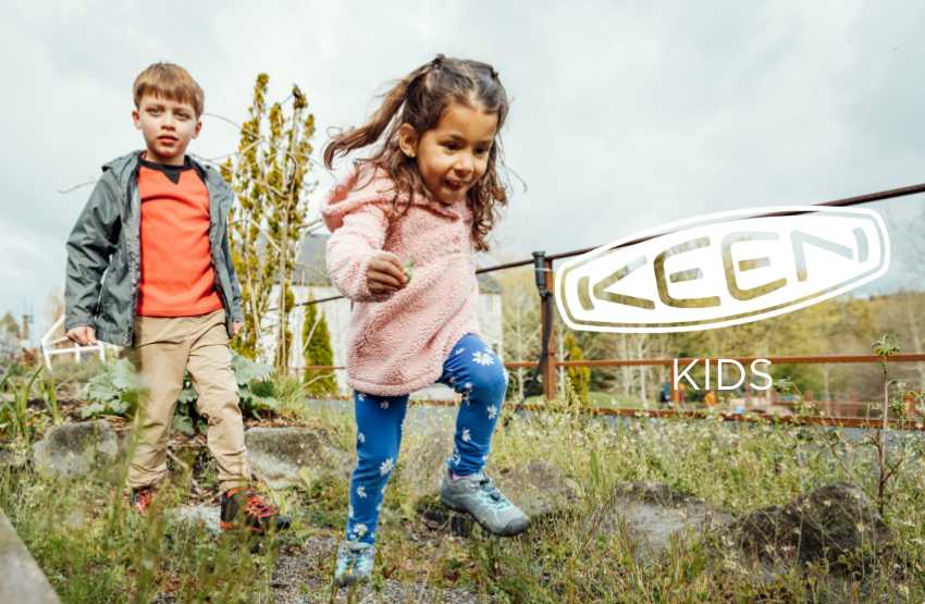 Kids running in grass