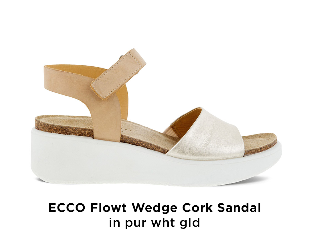 Ecco Flowt Wedge Cork Sandal