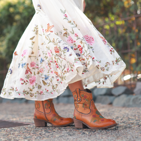 Woman twirling skirt