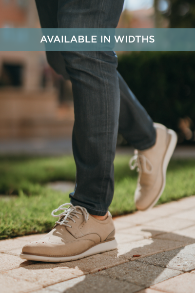 Man walking on sidewalk