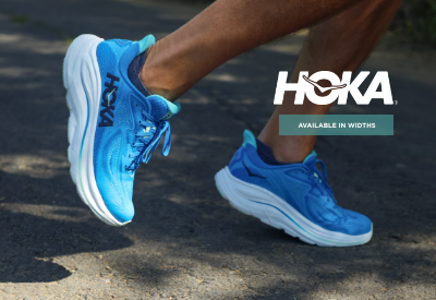 Man wearing Hoka Cliftons