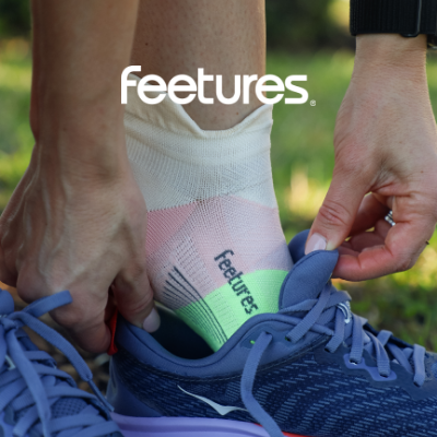 Woman wearing Feetures sock