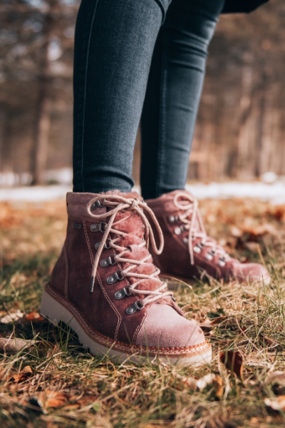 Woman posing with boots on 