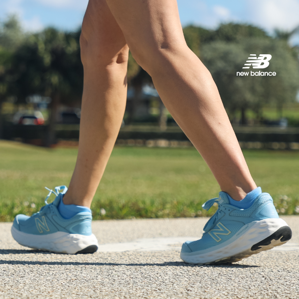 Woman walking wearing New Balance 840s