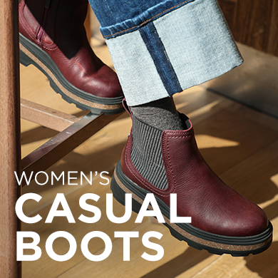 Woman wearing casual boots