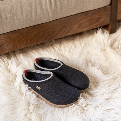 Shoes sitting in carpet