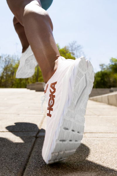 Woman running away from camera 