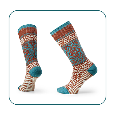 SMARTWOOL Popcorn Snowflake Pattern Crew