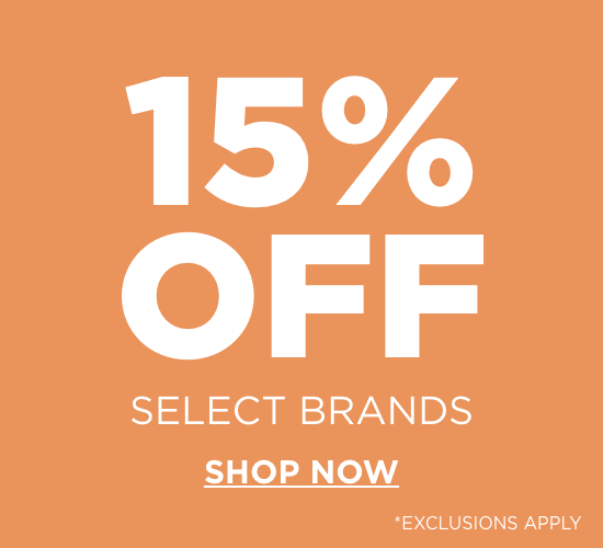 Save 15% on select brands for Spring