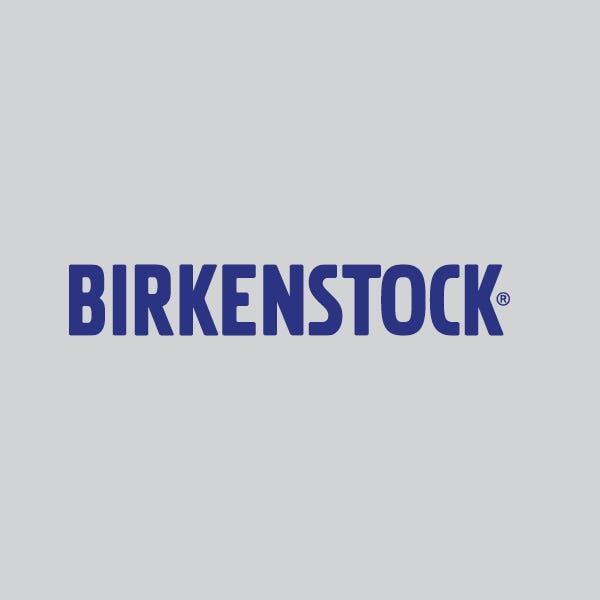 birkenstock logo on grey background