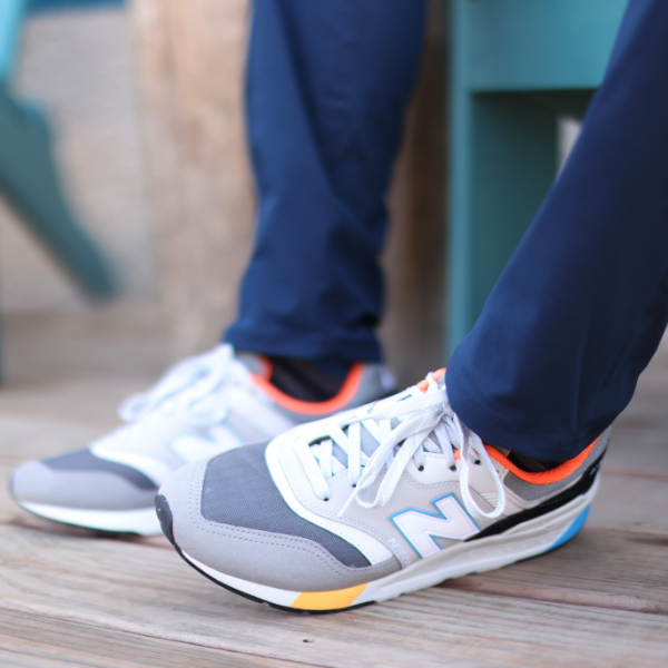 Man sitting in New Balance 