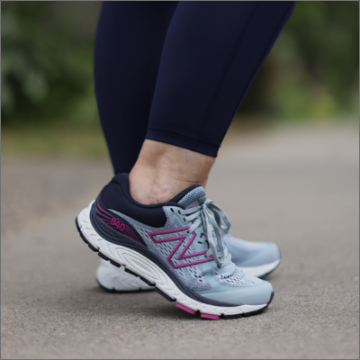 Woman standing in New Balance 