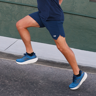Man wearing New Balance 1080v14 running shoes