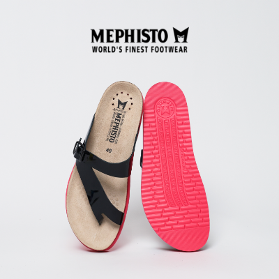 Mephisto sandals posed on white background
