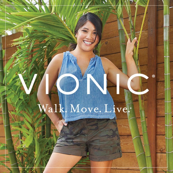 Vionic logo on lifestyle image
