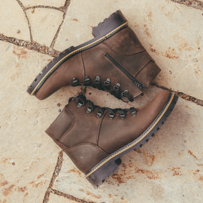 Shoes laying on sidewalk